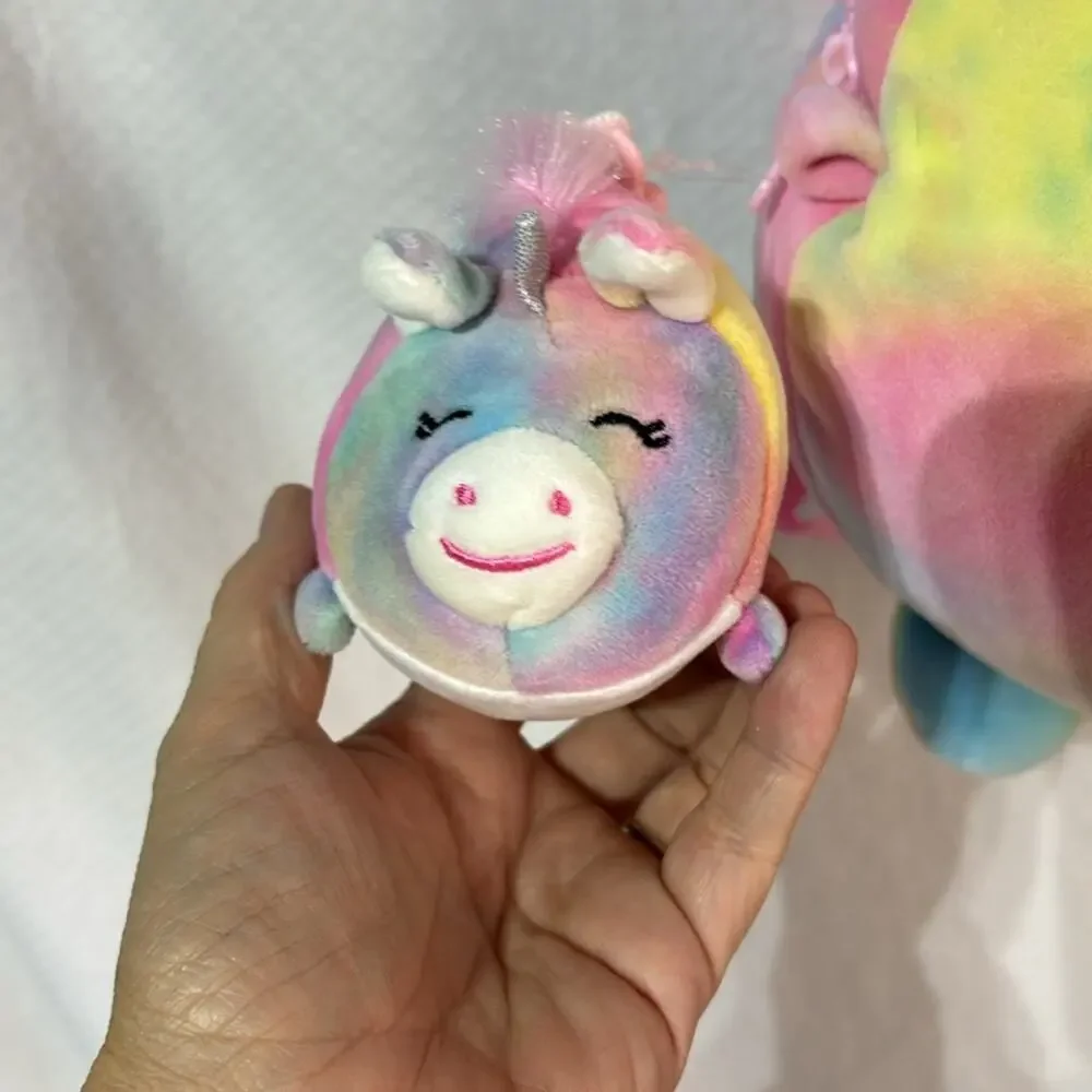 Smoochy Pals plush rainbow unicorn plush back back adjustable straps soft nwt